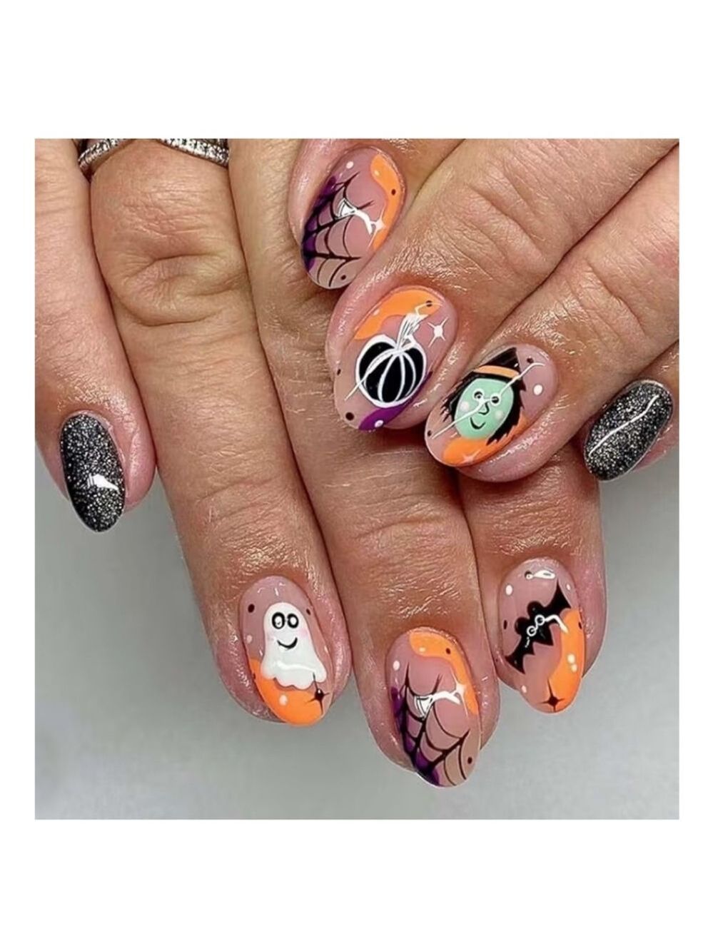 2/$10 Halloween Nail Art Set — Ghost, Pumpkin & Witch Designs